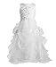 FAIRY COUPLE Girl's Organza Ruffle Flower Girl Pageant Communion Dress K0073