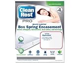 Clean Rest Pro Bed Bug & Allergen Blocking Box Spring Encasement Featuring Zip-N-Click (Twin)