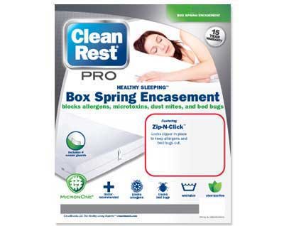 UPC 737534744925, Clean Rest Pro Bed Bug &amp; Allergen Blocking Box Spring Encasement Featuring Zip-N-Click (Twin)