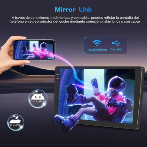 Inefala 4+128G Radio for Fiat Ducato/Citroën Jumper/Peugeot Boxer 2011-2022 Android 15 with 9'' In-Cell Screen with Wireless Carplay and Android Auto Mirror Link Radio FM/RDS GPS WiFi Bluetooth SWC