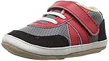 Robeez Boys' Kickin' Kyle Crib Shoe, Kickin' Kyle Grey, 12-18 Months M US Infant