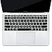 MOSISO Keyboard Cover Compatible with MacBook Air 13 inch 2019 2018 Release A1932 Retina Display with Touch ID, Waterproof Dust-Proof Protective Silicone Skin, Black