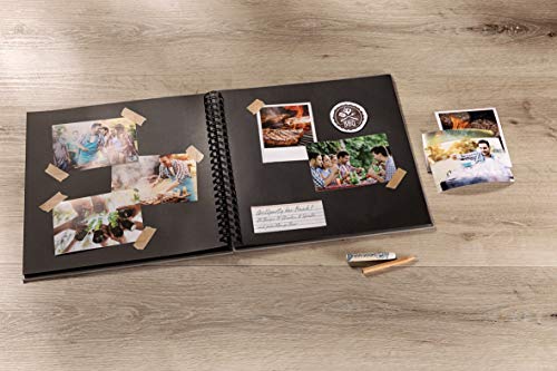 walther design Photo Album Blue 23 x 17 cm Spiral Album with Cover Cutout, Fun SA-109-L
