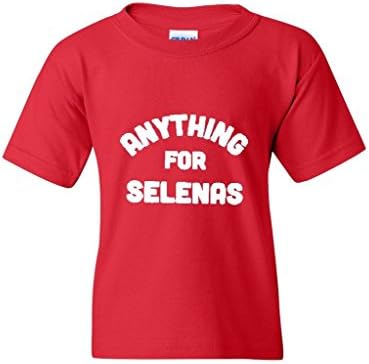 Blue Tees Anything for Selenas Fashion Selena People Clothes Best Friends Couples Gifts Unisex Youth Kids T-Shirt Tee Clothing Youth Medium Red