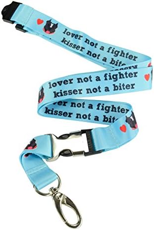 Pitbull Dog Lanyard "Lover Not A Fighter, Kisser Not A Biter"