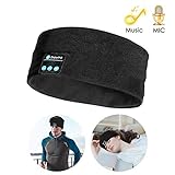 Bluetooth Headband Sleep Headphones, TOPOINT Wireless Music Sport Headbands Sleeping Headsets, Long Time Play Workout, Running, Yoga, Black