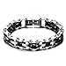 LBFEEL Stainless Steel Silicone Motorcycle Bike Chain Bracelet in 3 Colors