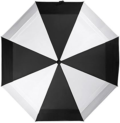 Koler Travel Umbrella Windproof Auto Open Close Large sized Double Canopy Waterproof &amp; Sunproof 46 Inch Oversized Folding Umbrellas – Black / Zootopia &amp; Black / London (Tum-Black-White)