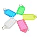 Uniclife 20 Pieces Key Tags 2 Inch Plastic Key Chain Tags with Ruled Blank Paper Labels Transparent Covers and Split Rings Sturdy Item Identifiers, 5 Colors