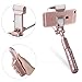 Selfie Stick, MOCREO Bluetooth Selfie Stick with 360 Degree Led Fill Light and Mirror, for iPhones, Samsung Galaxy s7 Edge/s4 Android System Phones (Rose Gold)