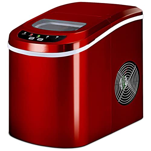 VGAZE Red Portable Compact Electric Ice Maker