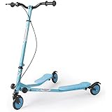 AODI Swing Scooter Foldable Wiggle Kick Scooters Self Propelling Speeder Outdoor Sports with Height Adjustable Handlebar for Boys/Girl/Kids 4-10 Year