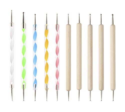 image for Penta Angel Dotting Tools 10Pcs Embossing Stylus Set for Nail Art Mand