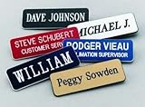 Name Badges | Name Tags | Engraved Identification - Up to 3 Lines of Engraving Included, 2 Sizes & 14 Colors, Pin or Magnetic Backing (1