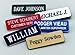 Name Badges | Name Tags | Engraved Identification - Up to 3 Lines of Engraving Included, 2 Sizes & 14 Colors, Pin or Magnetic Backing (1"x3", Black/White)