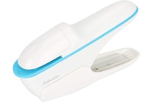 Stapleless Stapler, No Staple Stapler Paper Clinch Compact Staple Free Stapler Binding Hand Tool Up to 8 Sheets Binding White