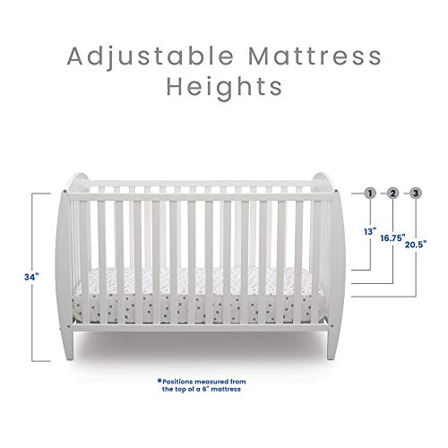Delta Children Twinkle 4in1 Convertible Baby Crib, Easy to Assemble
