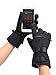 ANDORRA Men's Touchscreen Ski Glove with Horizontal Zippered Pocket, Black, L