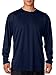 A4 Mens Cooling Performance Long Sleeve Crew, Large, Navy