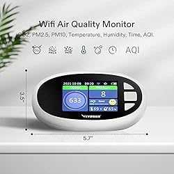VIVOSUN 7-in-1 Air Quality Monitor, Wi-Fi CO2