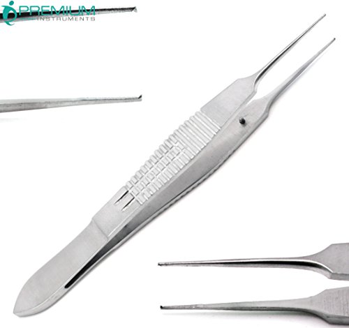2 Pcs Castroviejo Forceps 4" Suture Tying Surgical 0.3mm & 0.5mm 1x2 Premium Instruments - Thumbnail 2