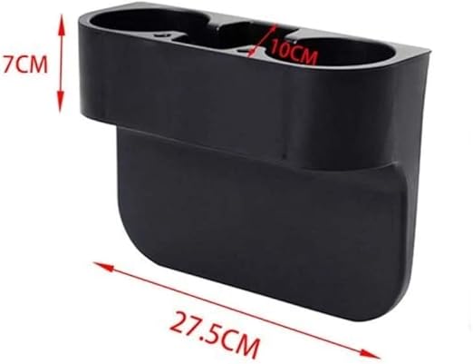 Caja de almacenamiento para asiento de coche, plástico, color negro