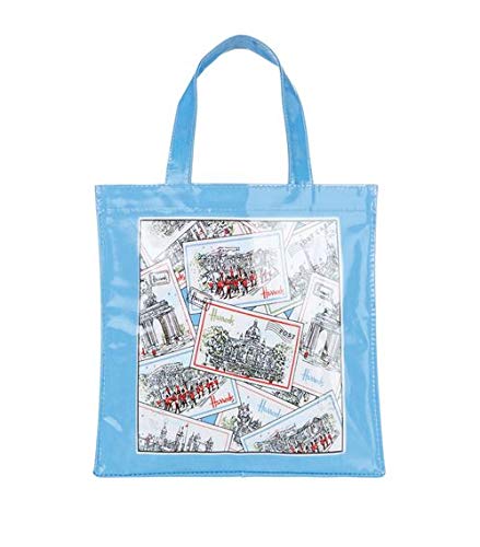 Harrods of London England Postcards Small Shopper Bag