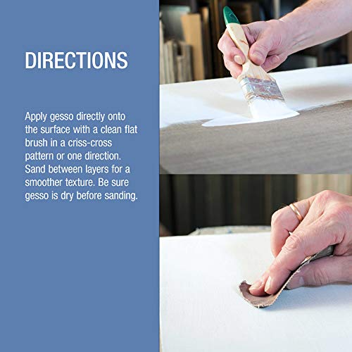 U.S. Art Supply Clear Gesso Acrylic Medium, 480ml Bottle 16 Ounce