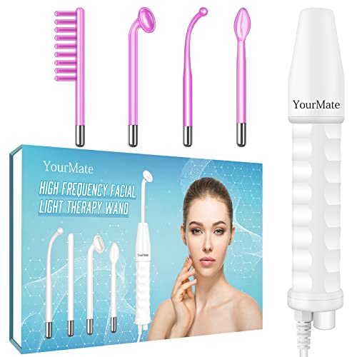Photo 1 of YourMate PhotoTherapy Device High Frequency Facial Wand Machine with Argon Tubes for Face Chin Neck Hair, Facial Skin Wand Machine with 4 Different Tubes