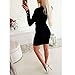 Women’s Midi Pencil Dresses – Ladies Casual Long Sleeve Button Trim Bodycon Dress for Partythumb 4