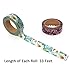 Floral Washi Tape 10m Long Each Roll Decorative Masking Tape Japanese Paper Tapes Fabric Tape for Arts and Crafts, DIY Projects, Scrapbooks, Calendar, Bible Journaling and Gift Wrapping