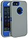 Brand New Iphone 5 5S Body Armor Defender - Comparable to Otterbox Defender (Light Grey on Blue)