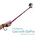 Accmor Rhythm Pro Extendable Handheld Monopod with Mini Tripod Stand and Bluetooth Remote Shutter for iOS & Android Smartphones, Digital and POV Cameras - Rose Red