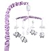 Little Peanut Lilac Purple and Gold Elephants 4 Piece Baby Crib Bedding Set