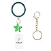 LATEEFAH Wristlet Keychain Keyring Bracelet Bangle - Round Circle Key Ring Bracelet Leather Tassel Bracelet Holder For Women Girls