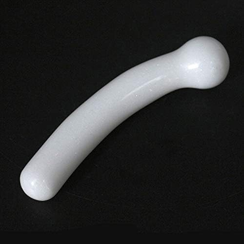 Natural White Marble Jade Yoni Healing Crystal Massage Wand MJP