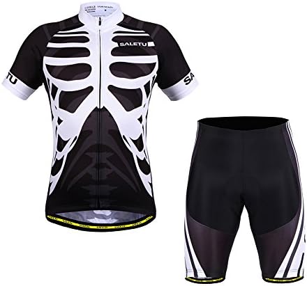 Summer Short-Sleeved Suit Riding Cycling Breathable Quick Dry Jersey and Pants With Silicon Gel Pad NES007 Suits XXL