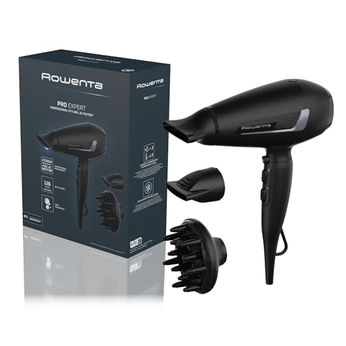 Rowenta Pro Expert Haartrockner, 2100 Watt Pro AC Motor, schnelle Trocknung, Turmalin-Beschichtung für strahlenden Glanz, bedienerfreundlich, Kaltstuf