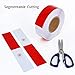 2 In x 160 Feet Waterproof Reflective Tape Conspicuity Caution Tape for Tailers, Car, Truck, Red and White