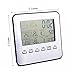 CoZroom Smart Digital Weather Station with Wireless Transmitter, LED Screen Indoor/Outdoor Weather Forecast, Humidity and Artful Design, Grey Color