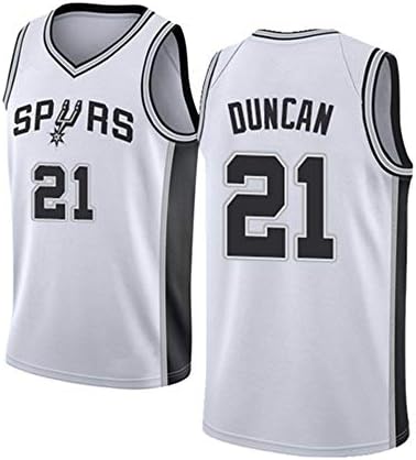 Men’s Jersey - NBA Spurs 21# Duncan Embroidered Mesh Basketball Swingman Jersey