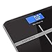 Hippih Smart Weigh Body Digital Precision Scale with Step-On Technology Easy-to-Read Measures Weight 400lb/180kg AAA Glass Square 006 (Black)
