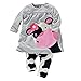 xirubaby 2016 baby girl clothes casual long-sleeved Dress-shirt+Pants suit