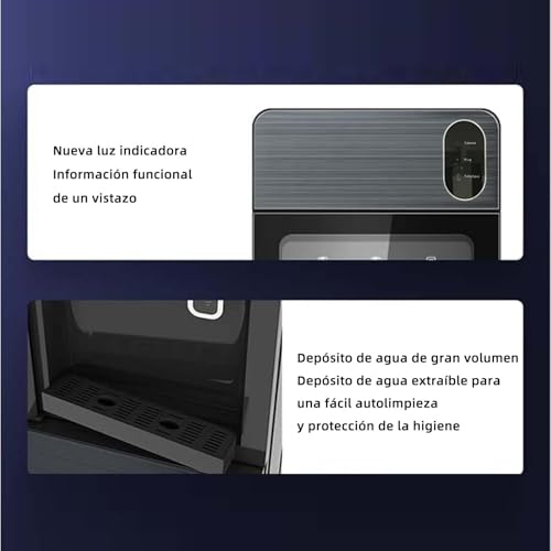 CHAGEE Despachador de Agua Garrafon Oculto 3 Ajustes de Temperatura Dispensador de Agua-Caliente Fría y A gua de la Habitación Dispensador de AG UA de Acero Apto para Botellas de 18.5 L