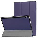 Huawei MediaPad T3 10.0 Case - Xindayi Slim&Lightweight PU Leather Cover with Magnetic Bracket Designed for Huawei MediaPad T3 10.0 inch Tablet - Blue