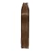 16 Inch Tape in Hair Extensions Remy Human Hair #06 Light Brown Long Straight Hair Seamless Skin Weft Invisible Double Sided Tape 20pc/pack 30g +10 Free Tape Bonds