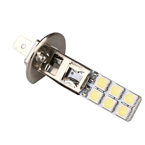 Ecosin Fashion 10x H1 12-LED Replacement Headlight/Fog Light Bulbs Bright White 5050 Thin Flat - Thumbnail 3