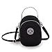 TianHengYi Small Water Resistant Nylon Cross-body Purse Three Layers Cell Phone Pouch Handbag for Teens