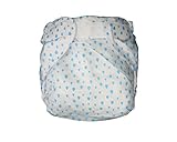 Haian Adult Incontinence AIO Velcro PVC Diapers Color Blue Rindrops Print (XX-Large)
