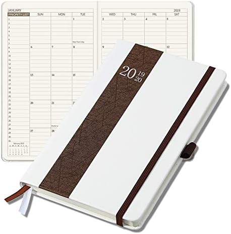 Planner Weekly/Monthly Agenda Hardcover Planner Time Management Premium Thicker Paper Notebook with Pen Holder and Pocket A5(8.5"x5") Perfect Gift! (Brown)